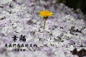 幸福是我們存在的目的